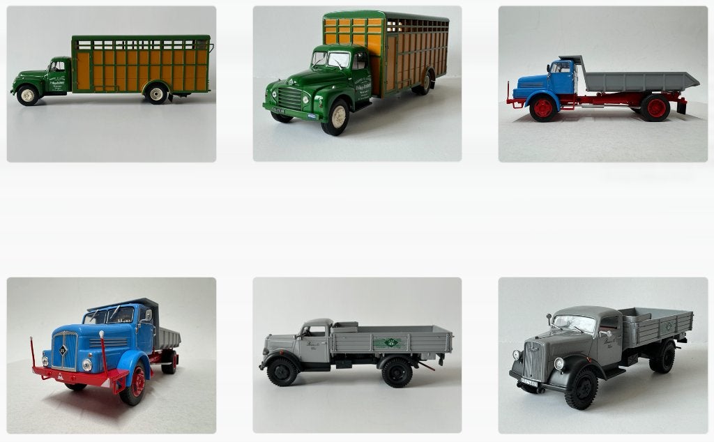 Vrachtwagens: Citroen U 55, IFA H 6, Opel Blitz, 1:43, Ophalen, Zo goed als nieuw, Bus of Vrachtwagen, Overige merken