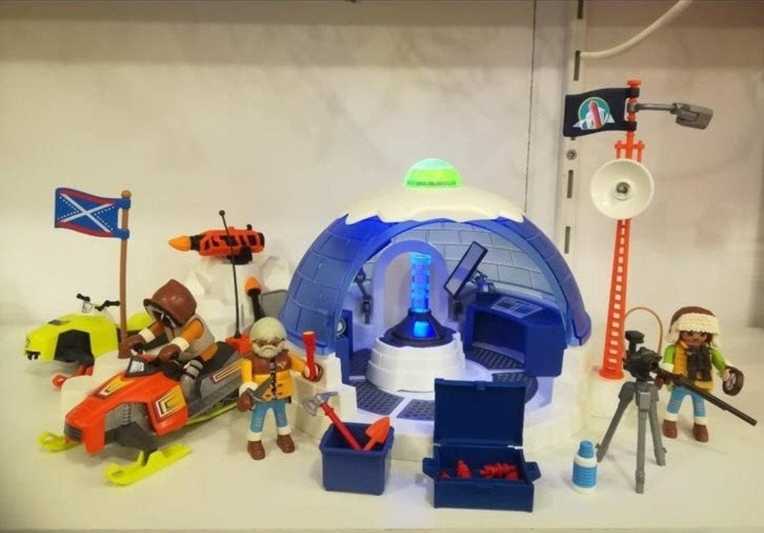 Playmobil Hoofdkwartier Poolexpeditie met Noorderlicht., Ophalen of Verzenden, Zo goed als nieuw