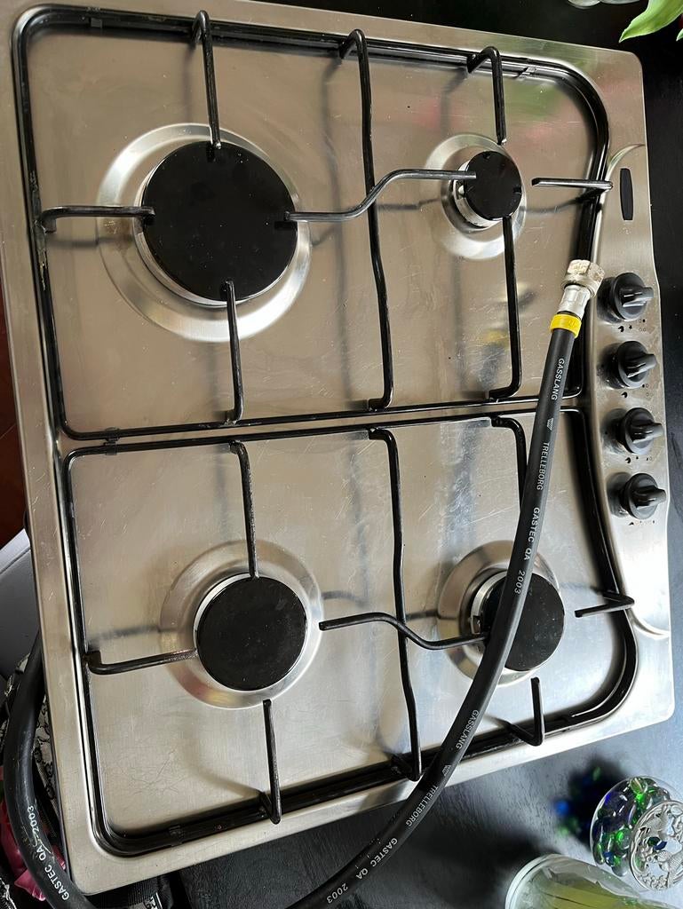 4 pits inbouw gasstel, Witgoed en Apparatuur, Kookplaten, Gebruikt, Verzenden, 4 kookzones, Inbouw