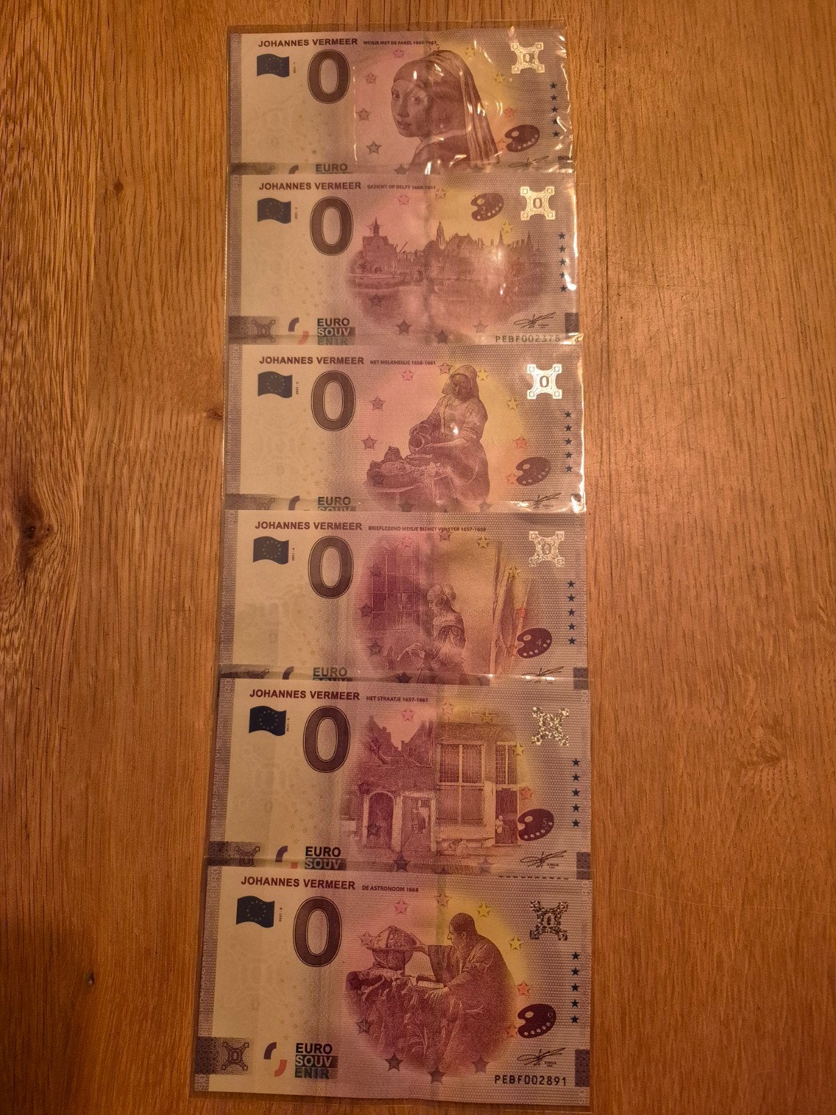 Complete set 0-eurobiljetten Nederland 2021 (21 stuks), Postzegels en Munten, Ophalen of Verzenden, Euro's, Setje
