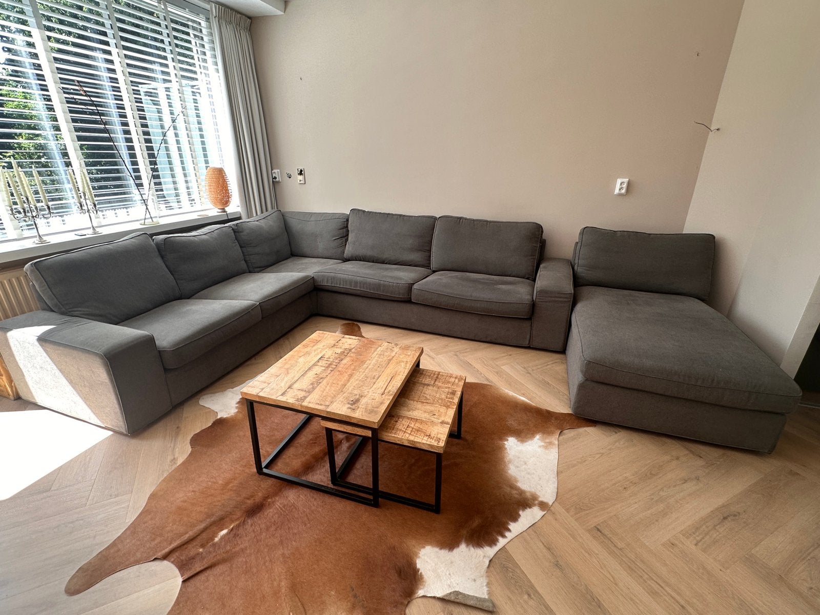 Ikea bank Kivik 6 zits te koop, Ophalen, Gebruikt, Stof, Modern
