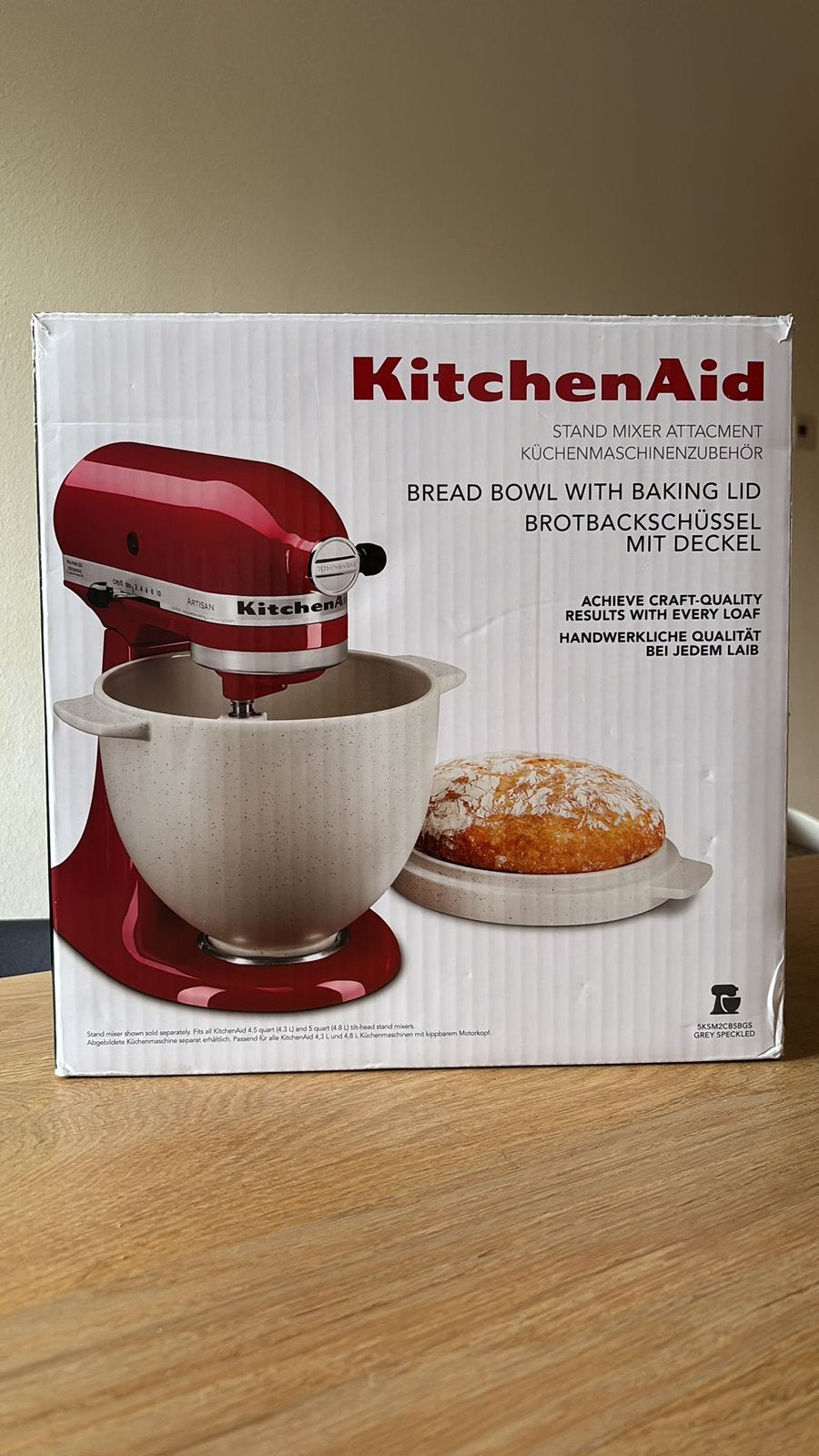 Kitchenaid alles in 1 broodkom, 4 liter of meer, Nieuw, 3 snelheden of meer, Ophalen of Verzenden