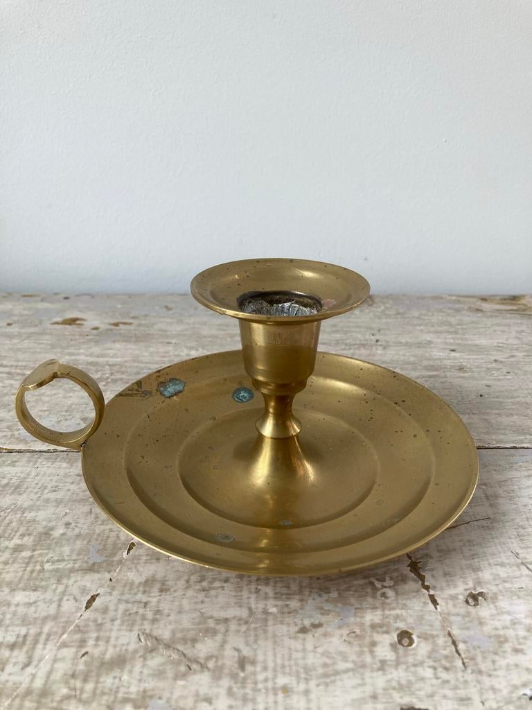 Vintage Indiase Blaker van Goudkleurig Messing, gemarkeerd, Ophalen of Verzenden, Koper of Brons