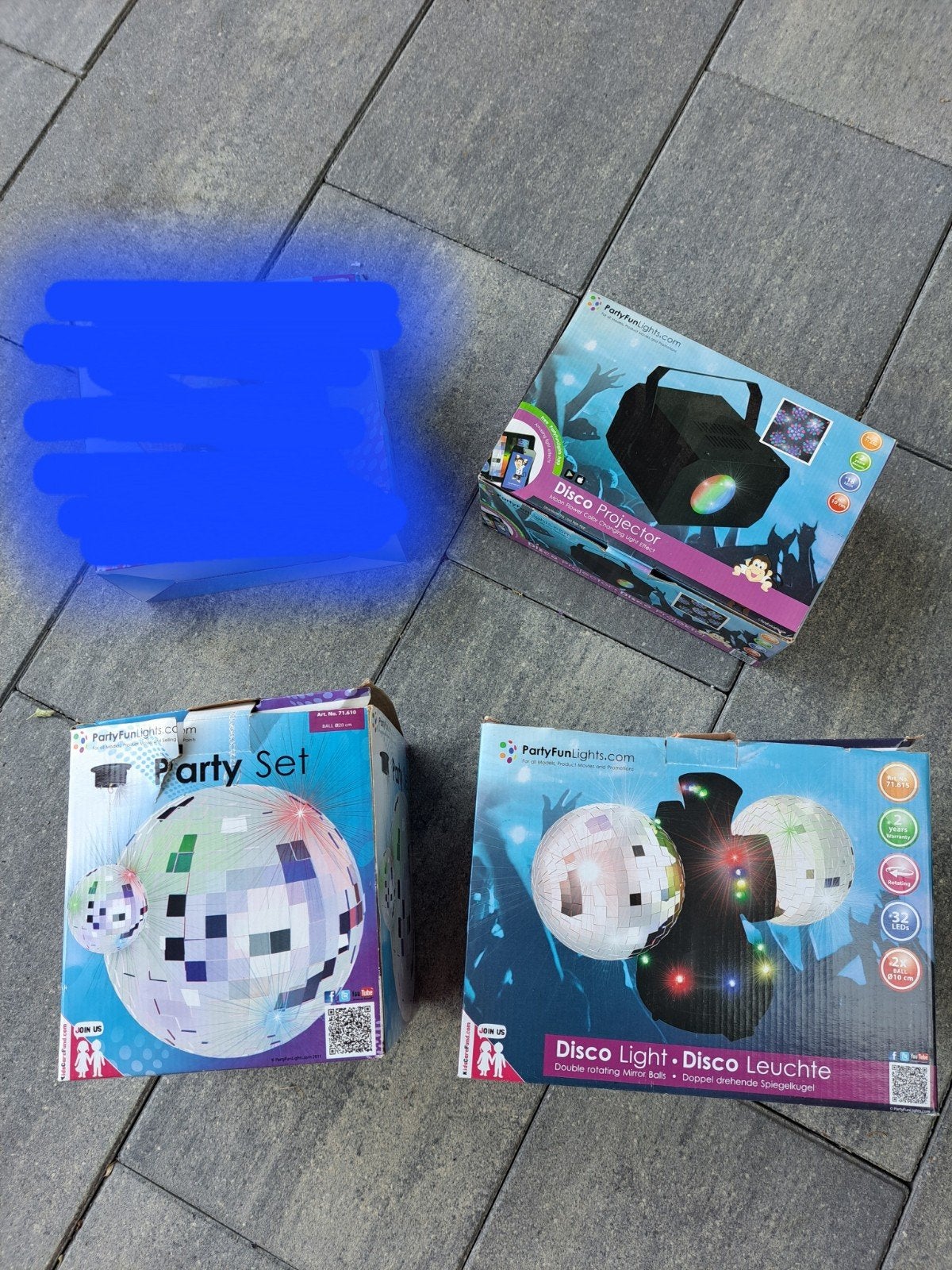 3 discolampen (verschillende), Ophalen, Zo goed als nieuw, Discobol, Geluidgestuurd