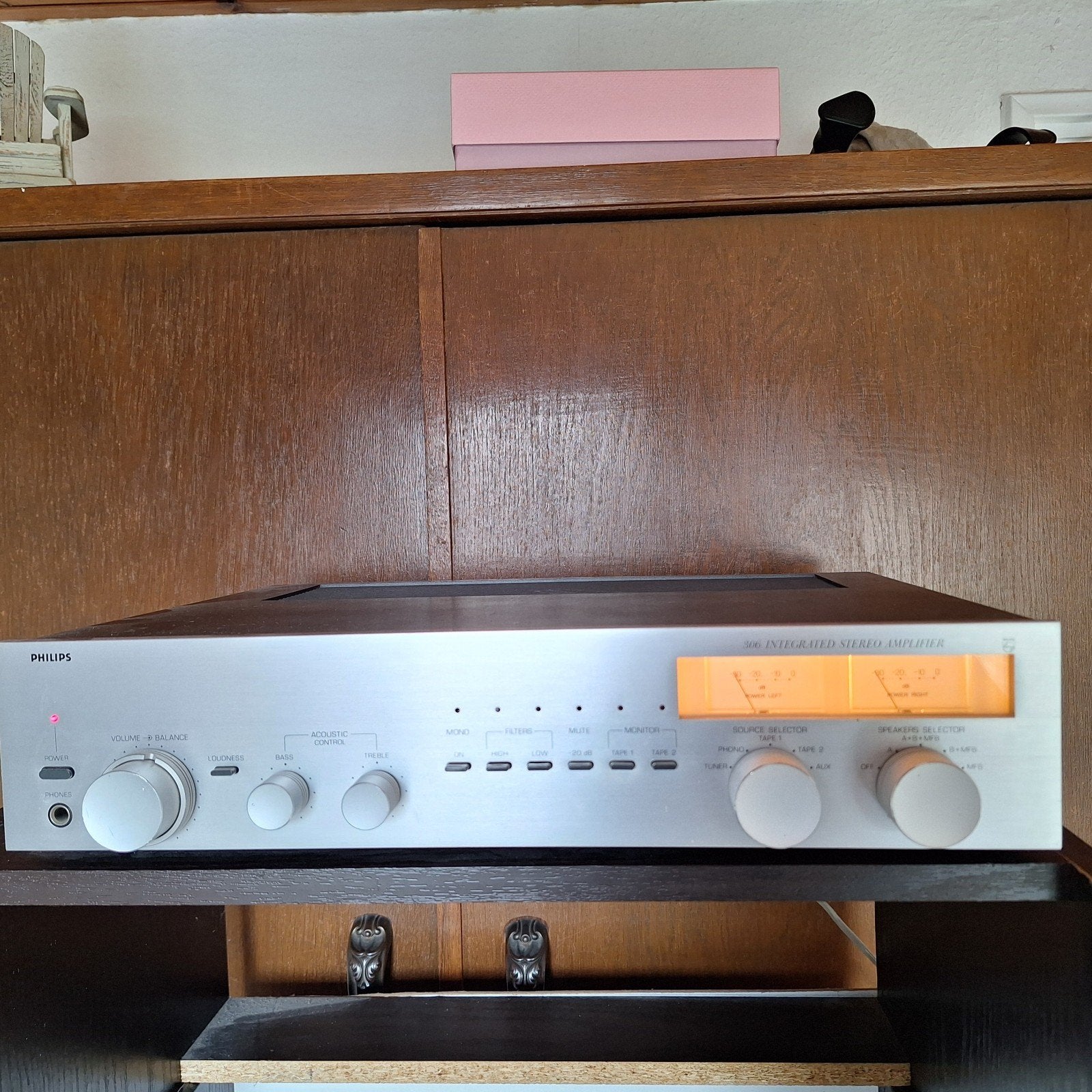 philips  306  ampliver, Ophalen of Verzenden, Zo goed als nieuw, Minder dan 60 watt, Overige merken