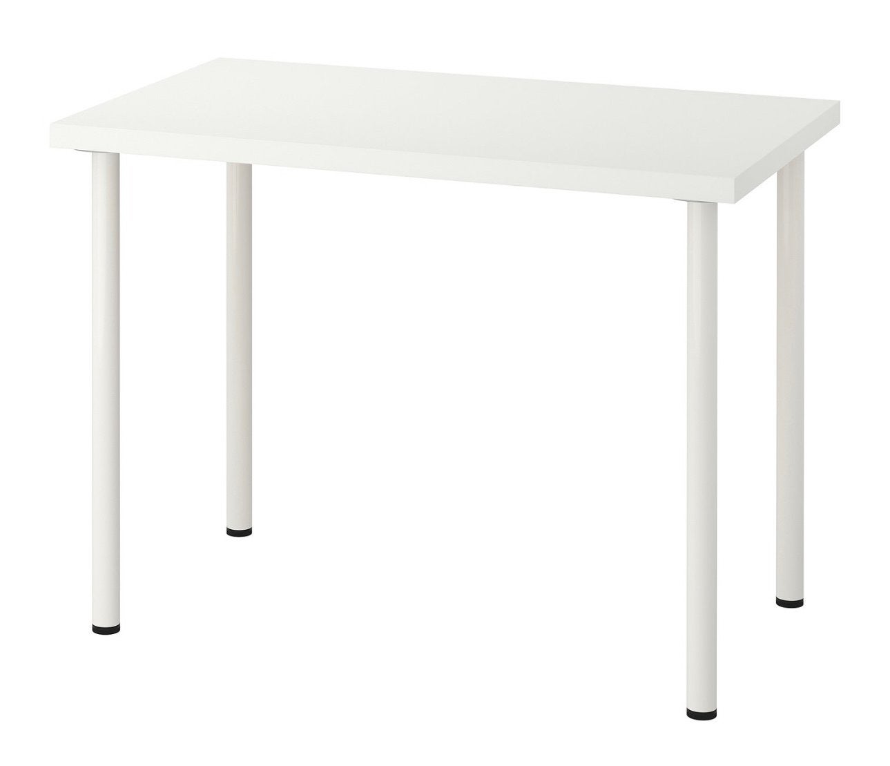 IKEA LINNMON / ADILS Tafel, wit, 100x60 cm met tafelkleed, Ophalen, Kunststof, Gebruikt, 100 tot 150 cm
