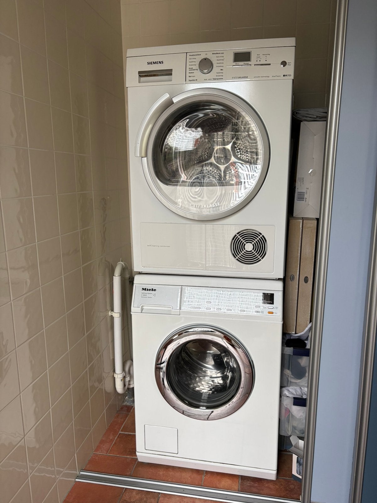 Miele wasmachine en Siemens wasdroger