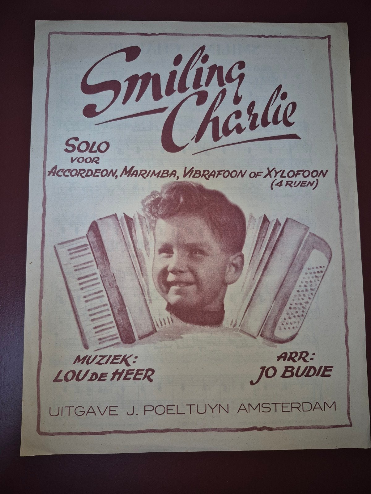 Smiling Charlie -Accordeon, Marimba, Vibrafoon of Xylofoon, Gebruikt, Overige genres, Ophalen of Verzenden, Accordeon