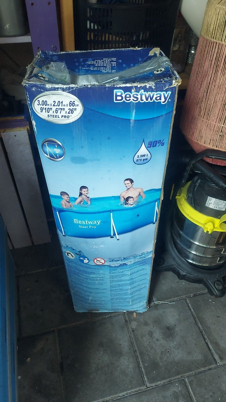 Bestway Steel Pro Opzetzwembad 3.00m x 2.01m x 66cm, Tuin en Terras, Zwembaden, Ophalen of Verzenden, Zo goed als nieuw, Opzetzwembad