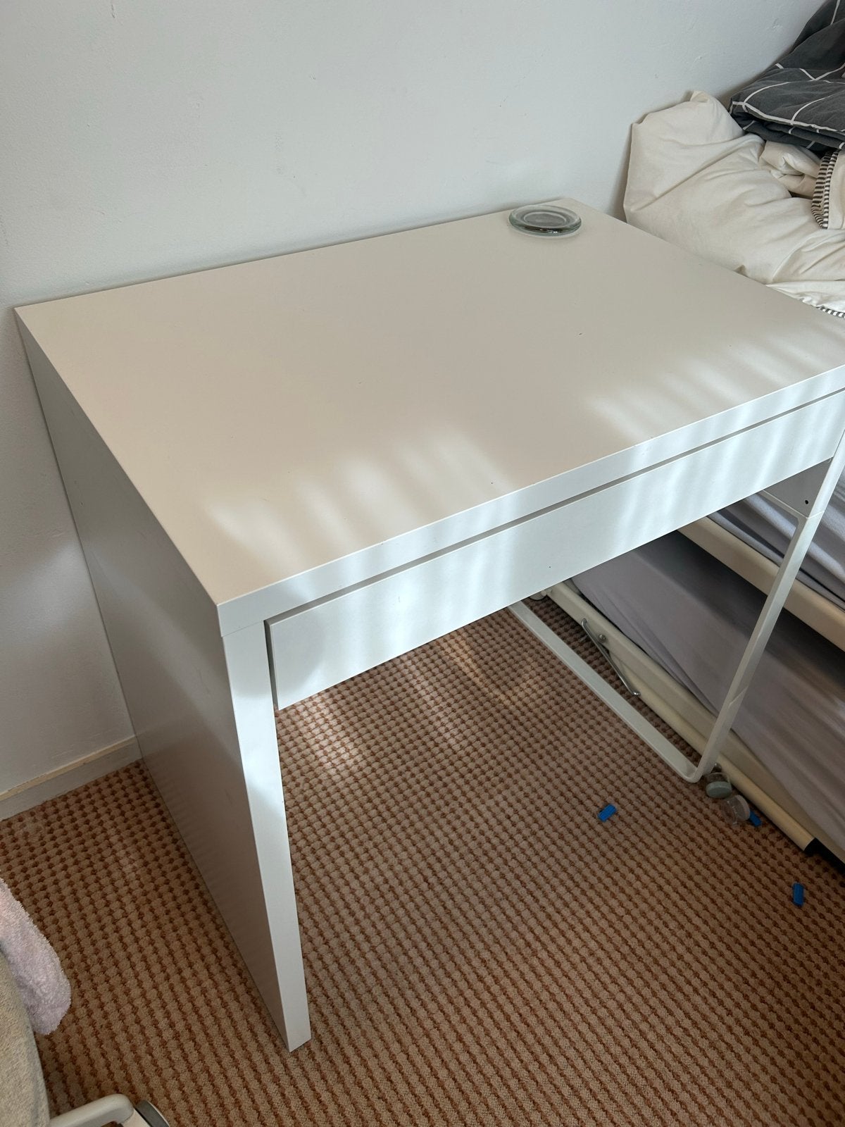 IKEA Micke bureau wit met lade, Ophalen, Gebruikt, Met lades, Spaanplaat of MDF
