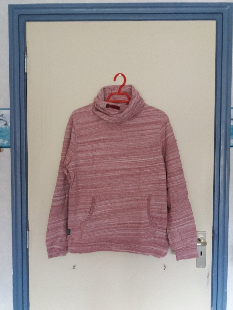 Een roze gesieperde sweater met een leuke col en buikzak., Ophalen of Verzenden, WE., Roze, Maat 36 (S)