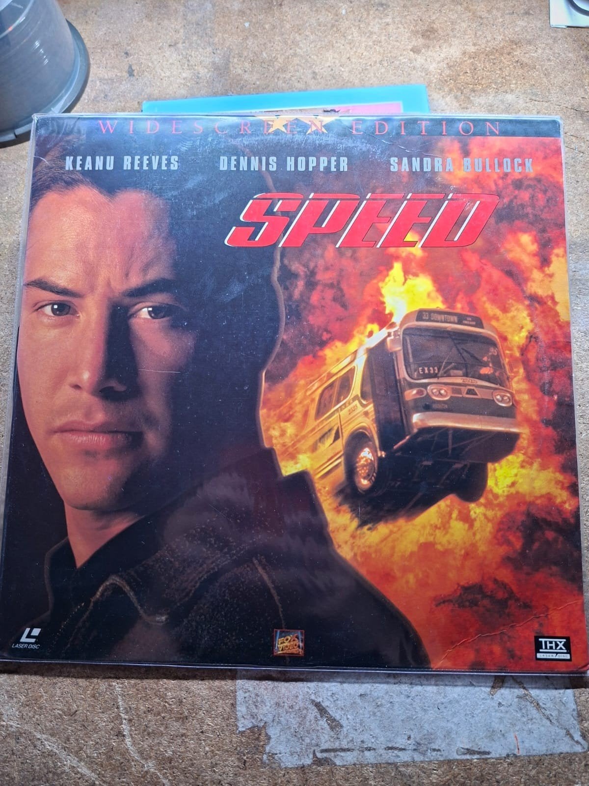 Speed Laserdisc Widescreen Edition Keanu Reeves, Gebruikt, Breedbeeld, Actie, Ophalen of Verzenden