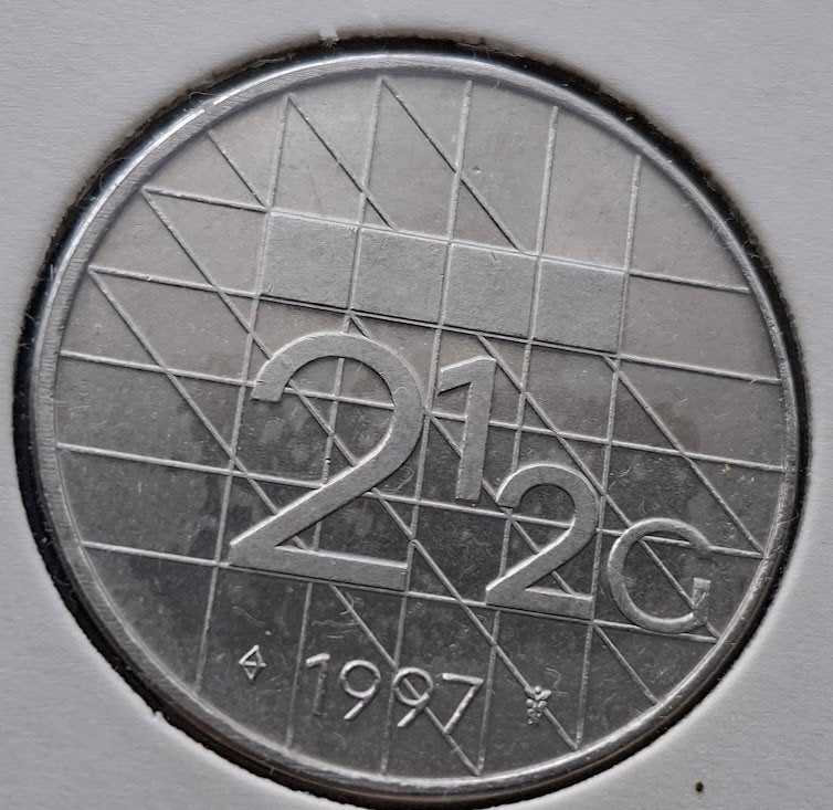 2 1/2 gulden 1997 - Beatrix in munthouder, Postzegels en Munten, Munten | Nederland, Verzenden, Koningin Beatrix, 2½ gulden, Losse munt