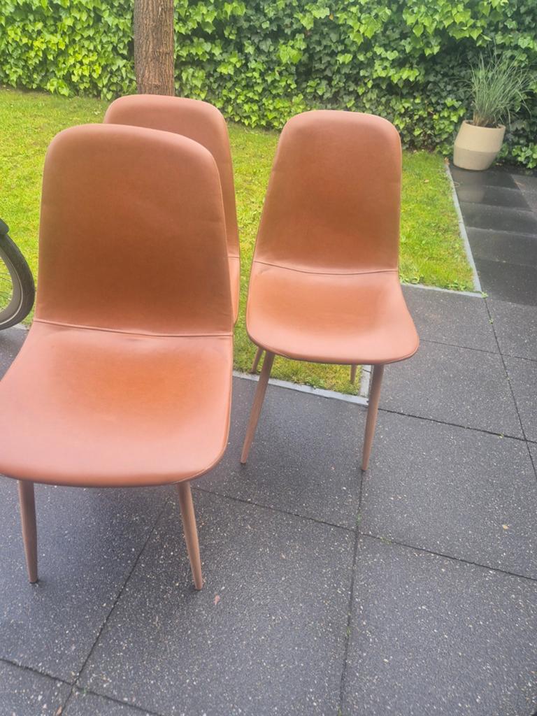 eetkamerstoelen, Huis en Inrichting, Ophalen, Bruin, Vier