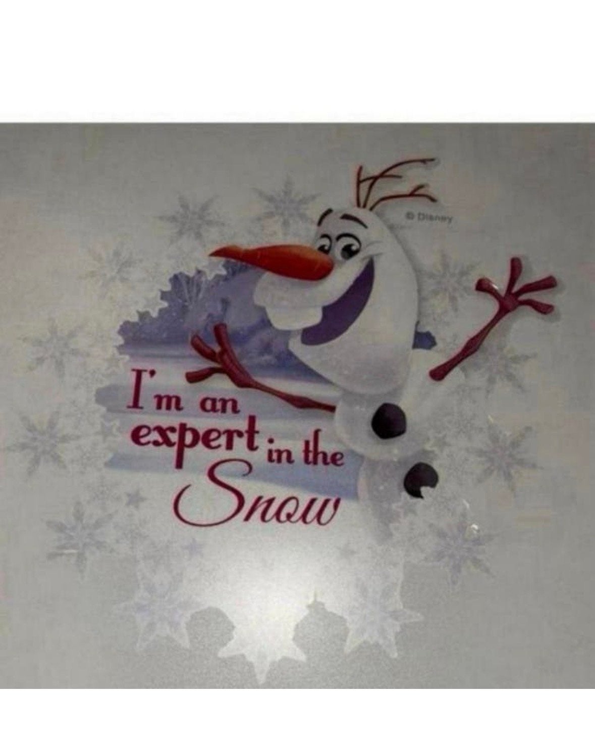 Disney Frozen Olaf 'Expert in the Snow' Muursticker, Ophalen of Verzenden, Nieuw, Strip of Tekenfilm