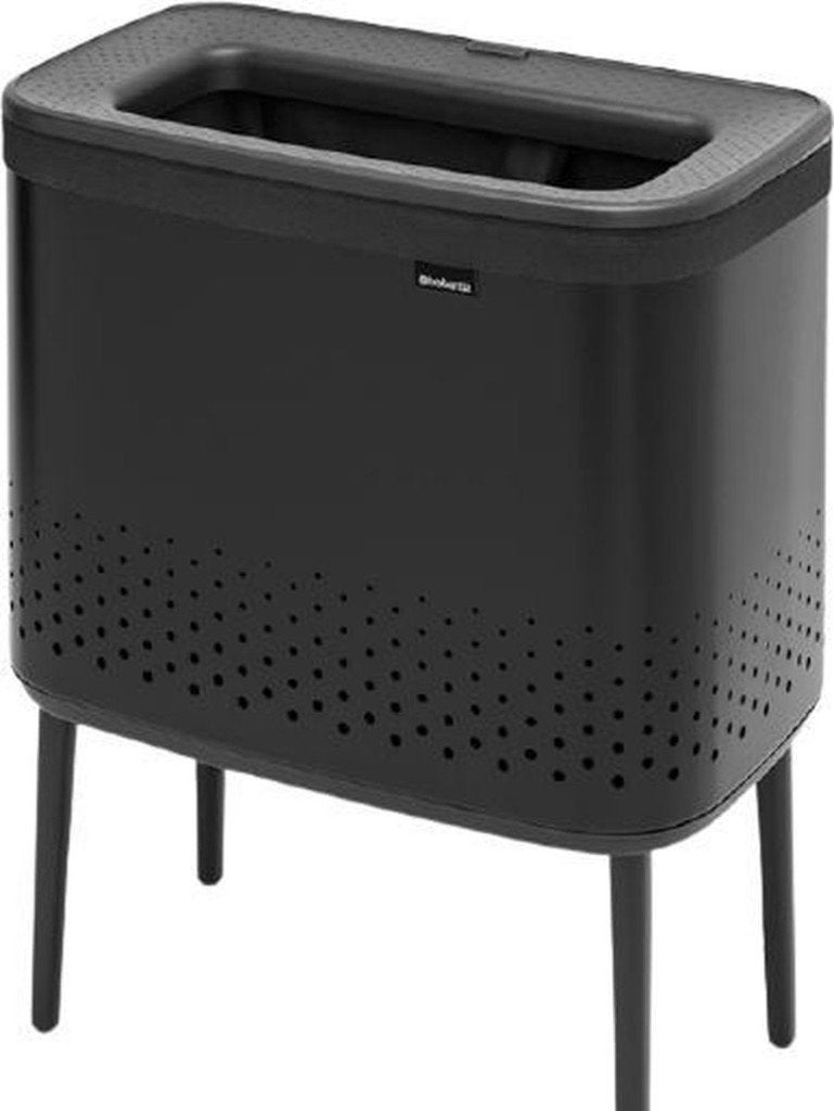 Brabantia Bo Wasmand - met Deksel - 60 l - Matt Black, 40 liter of meer, Ophalen of Verzenden, Nieuw, Kunststof