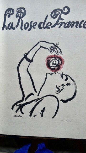 Kees van Dongen,'La rose de France', litho cover, Ophalen of Verzenden