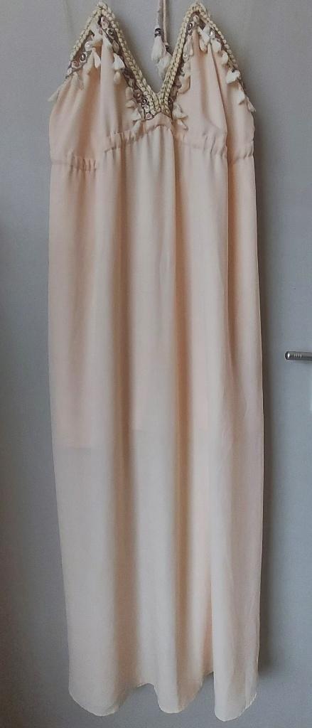 Jurk in Boho stijl van Lamorena, maat 44, Beige, Maat 42/44 (L), Ophalen of Verzenden, Zo goed als nieuw