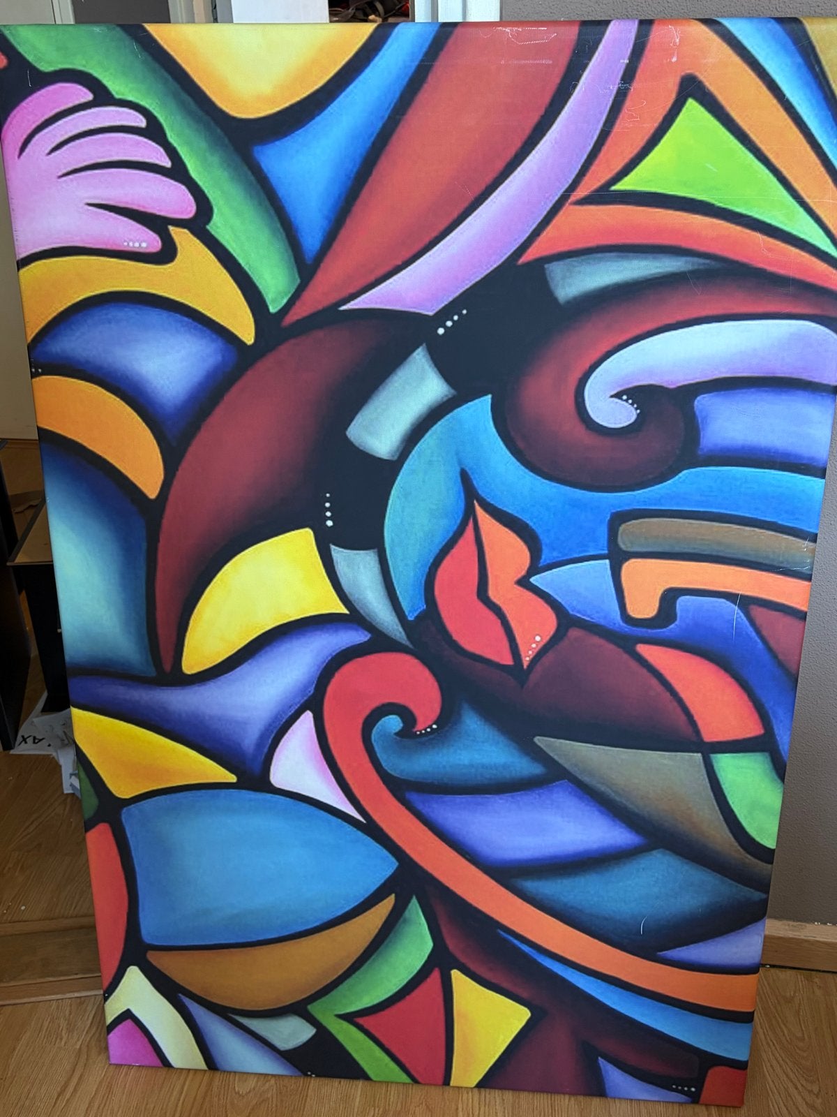 Abstract Canvas Schilderij - Kleurrijk en Modern, Antiek en Kunst, Kunst | Schilderijen | Modern, Ophalen, Abstract, Acrylverf