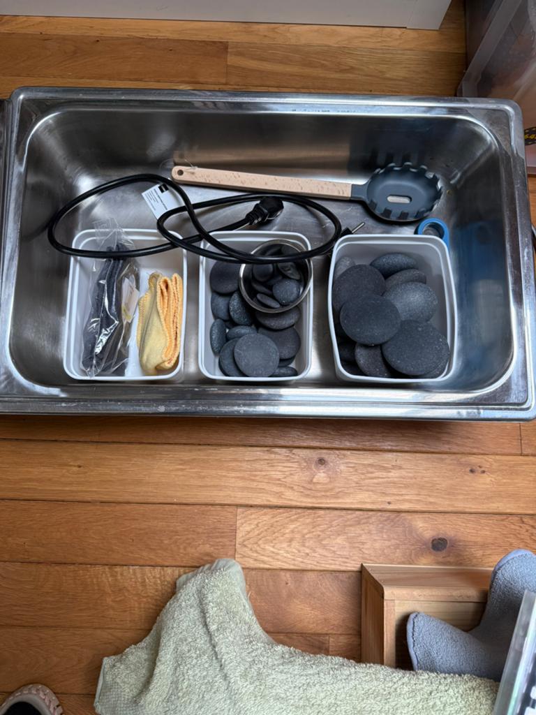 Hotstone pan inclusief cursus en dubbele set stenen, Ophalen, Nieuw, Hotstone