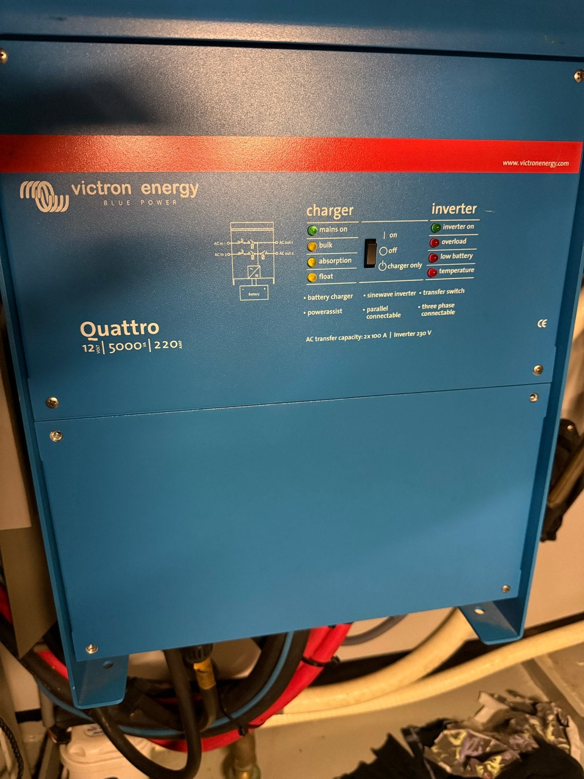 Victron Quattro 12/5000/220 met BMV-600S en DMC, Ophalen of Verzenden