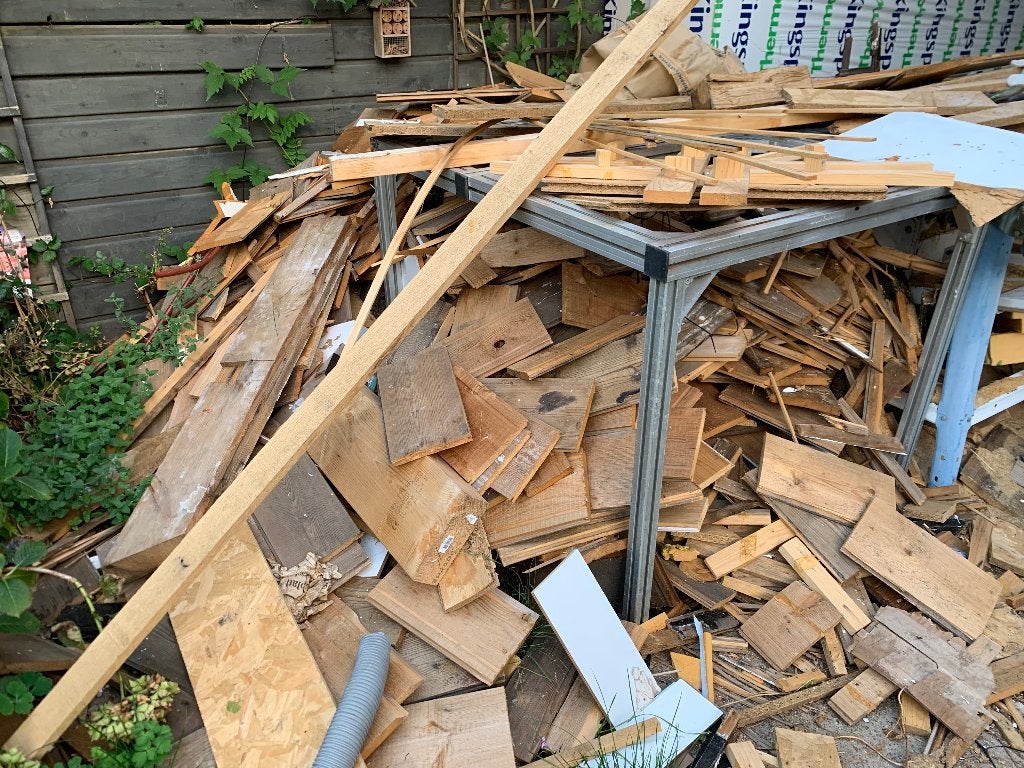 Hout, Doe-het-zelf en Verbouw, Hout en Planken, Ophalen, Gebruikt, Grenen, Plank