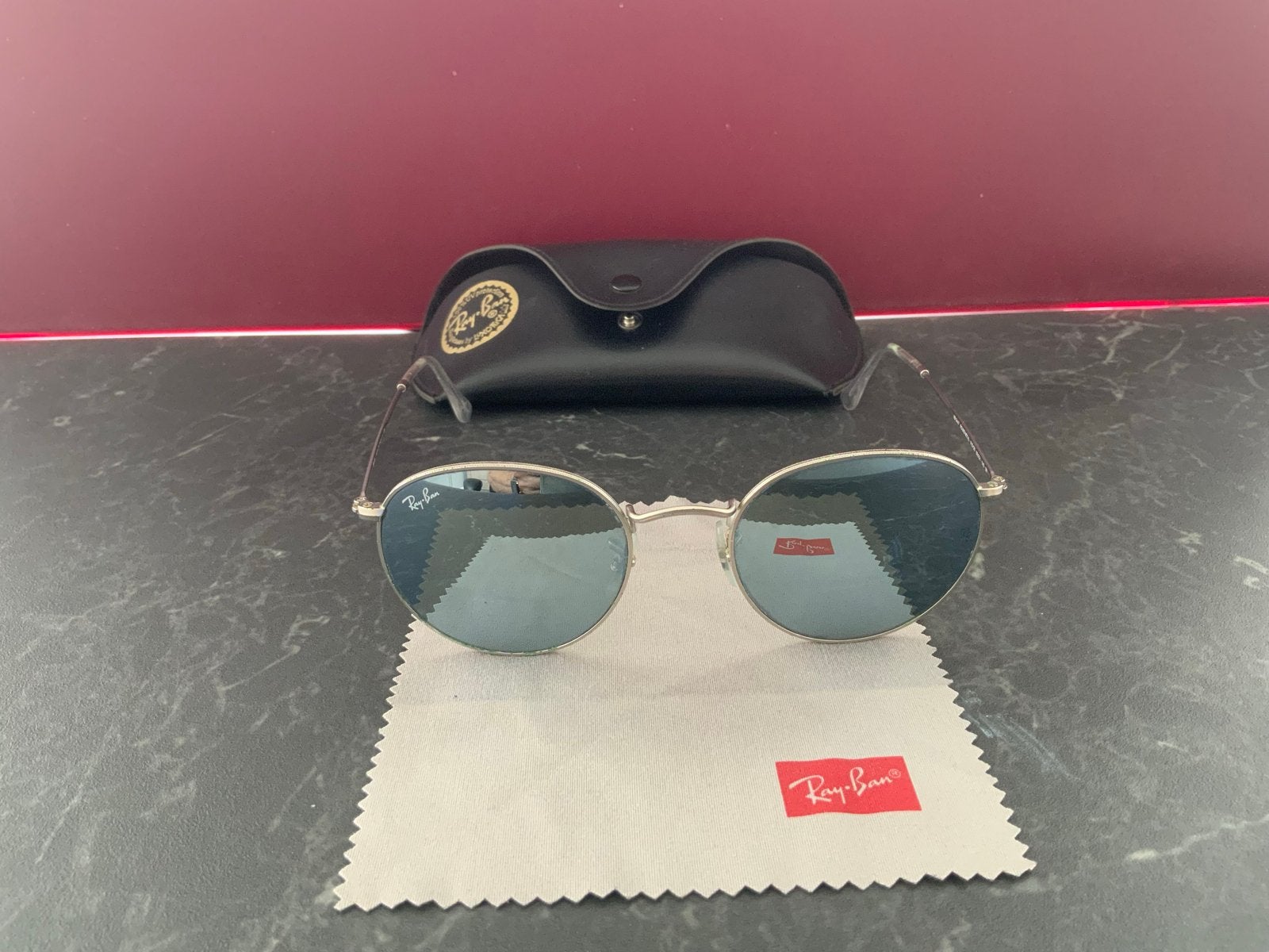 Ray-Ban Round Metal zonnebril heren - Zo goed als nieuw, Sieraden, Tassen en Uiterlijk, Zonnebrillen en Brillen | Heren, Zonnebril