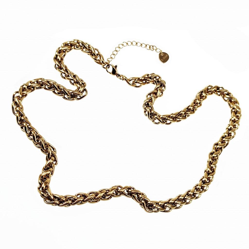 47cm x 6mm Vossenstaart Ketting Dames Stalen Goudkleur Verst, Overige materialen, Verstelbaar, Birgitta-Gracht 33, 6465 EL Kerkrade, Nederland