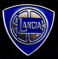 Lancia pin- grote maat- blauw gelakt, Verzenden, Nieuw, Transport, Speldje of Pin