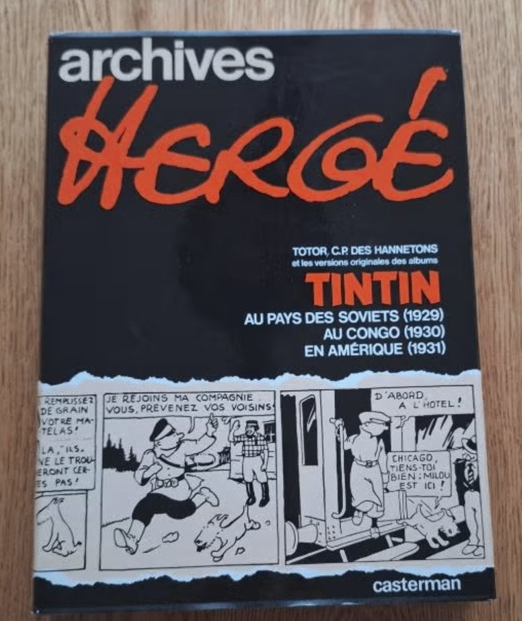 Archives Hergé o.a. Avonturen van TINTIN in Congo 1983, Boeken, Stripboeken, Gelezen, Eén stripboek, Hergé ,Casterman, Ophalen of Verzenden