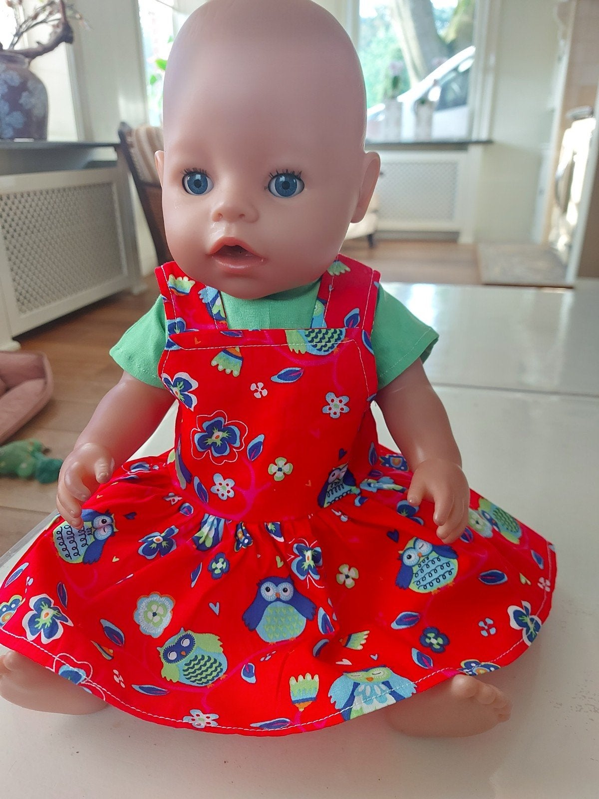 2 delig zwierjurk uil baby born pop 43cm, Ophalen of Verzenden, Nieuw, Babypop