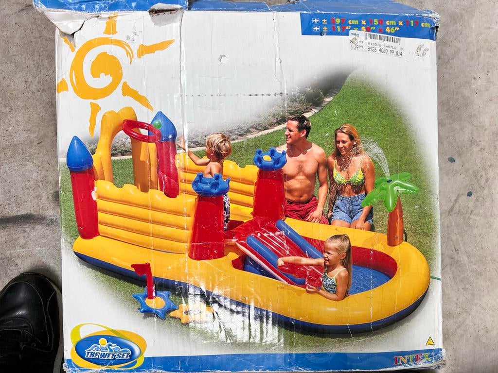 Intex The Wet Set opblaasbaar speelzwembad met glijbaan, Ophalen of Verzenden, Nieuw