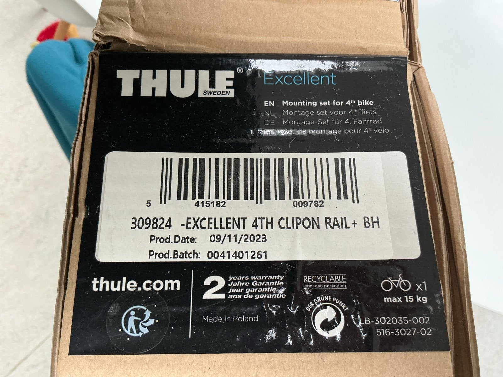 Thule Excellent Montage Set voor 3e en 4e Fiets, Ophalen, Nieuw
