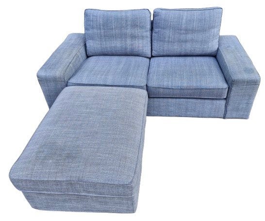 Ikea Kivik 2-zits bank + voetenbank | Bezorging mogelijk, Huis en Inrichting, Banken | Bankstellen, Gebruikt, Eenpersoons, 75 tot 100 cm