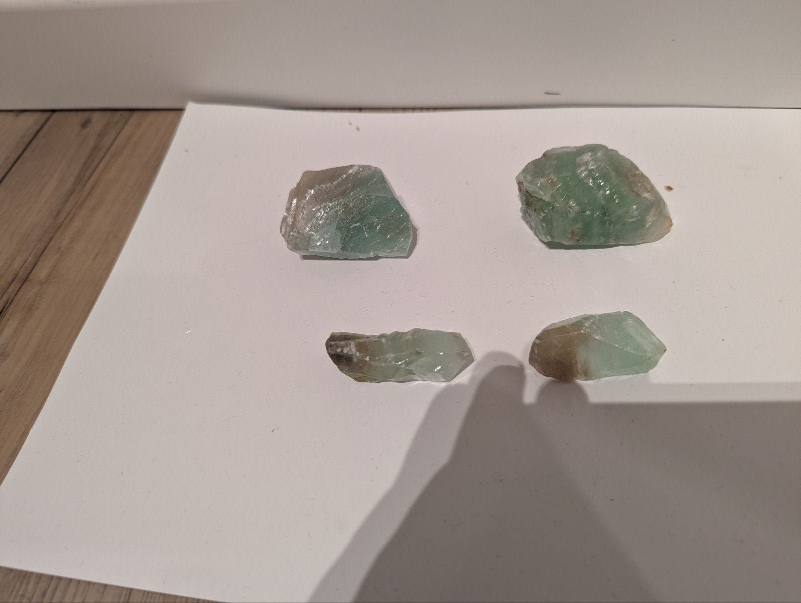 4 Stukken Groene Fluoriet Ruwe Kristallen, Ophalen, Nieuw