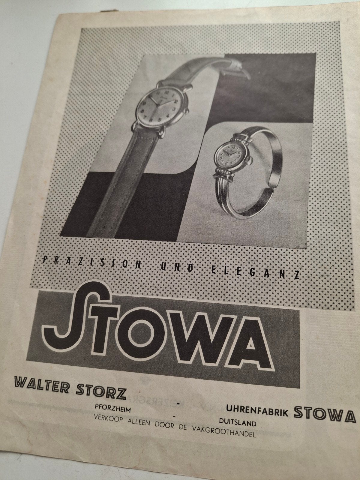 Reclame adv Horloges en Uurwerken., Ophalen of Verzenden, Gebruikt, Overige typen