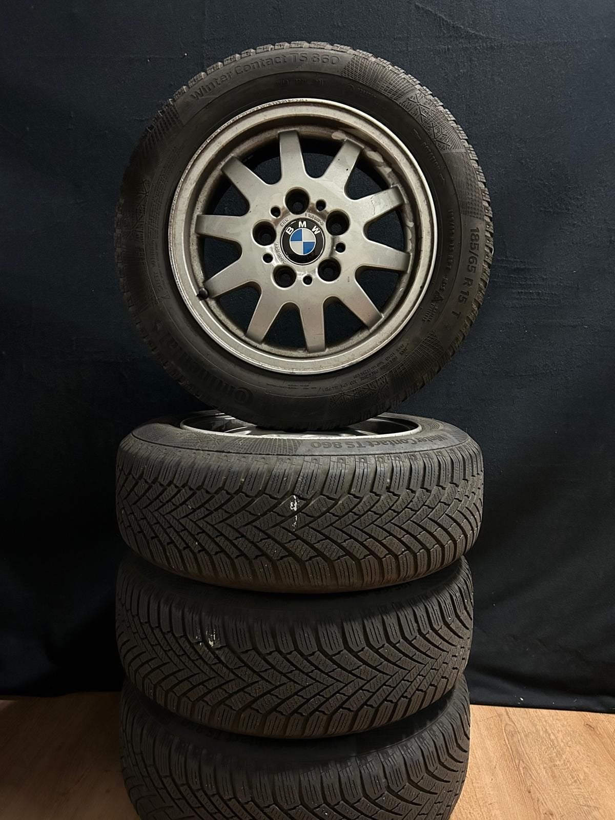 BMW 3serie Kroonkurk Velgenset + Continental Winterbanden, Ophalen, Gebruikt, -, -