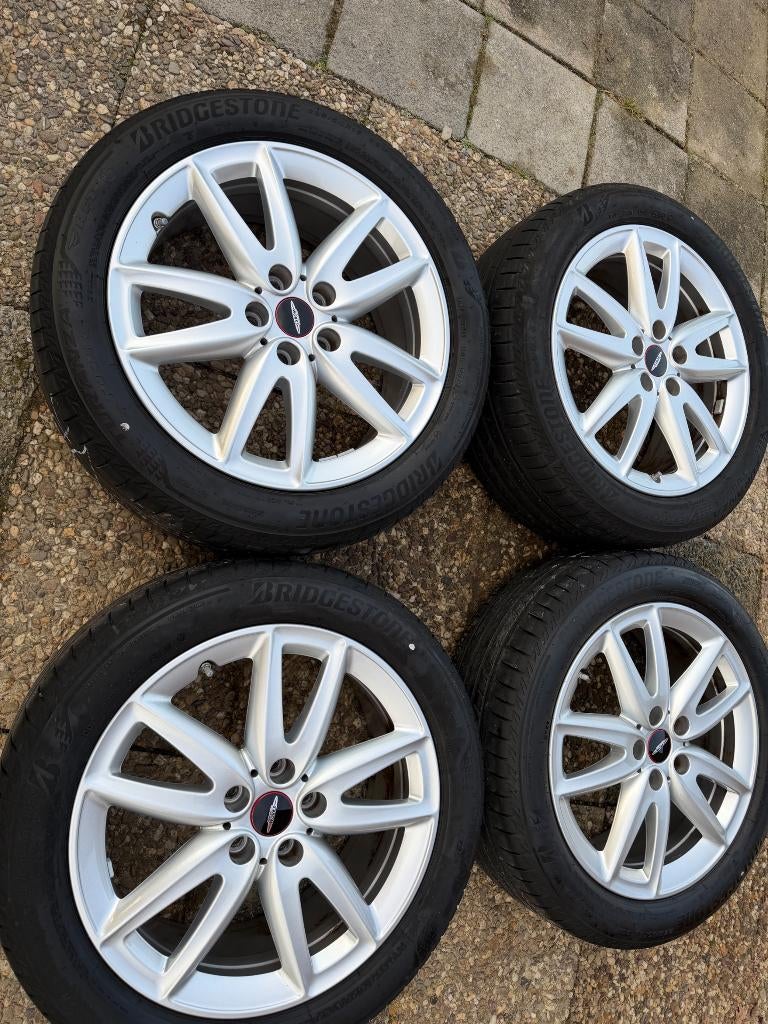 Mini Countryman 18" JCW velgen met zomerbanden, Ophalen, 18 inch, Gebruikt, Velg(en)
