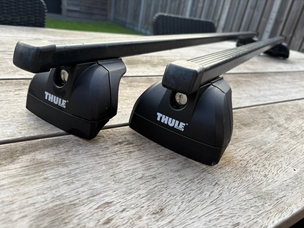 Thule Rapid System 753 voetenset + stangenset, Ophalen of Verzenden, Gebruikt
