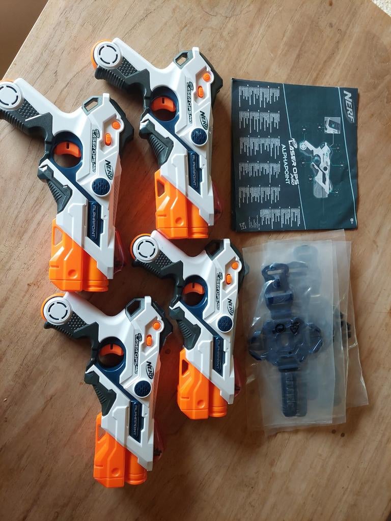 Set van 4 Nerf Laser Ops Pro, Kinderen en Baby's, Speelgoed | Buiten | Actiespeelgoed, Ophalen of Verzenden, Zo goed als nieuw