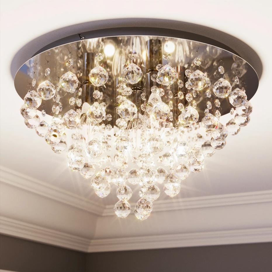 NIEUW - Plafondlamp Lindby, Ophalen, Nieuw, Glas