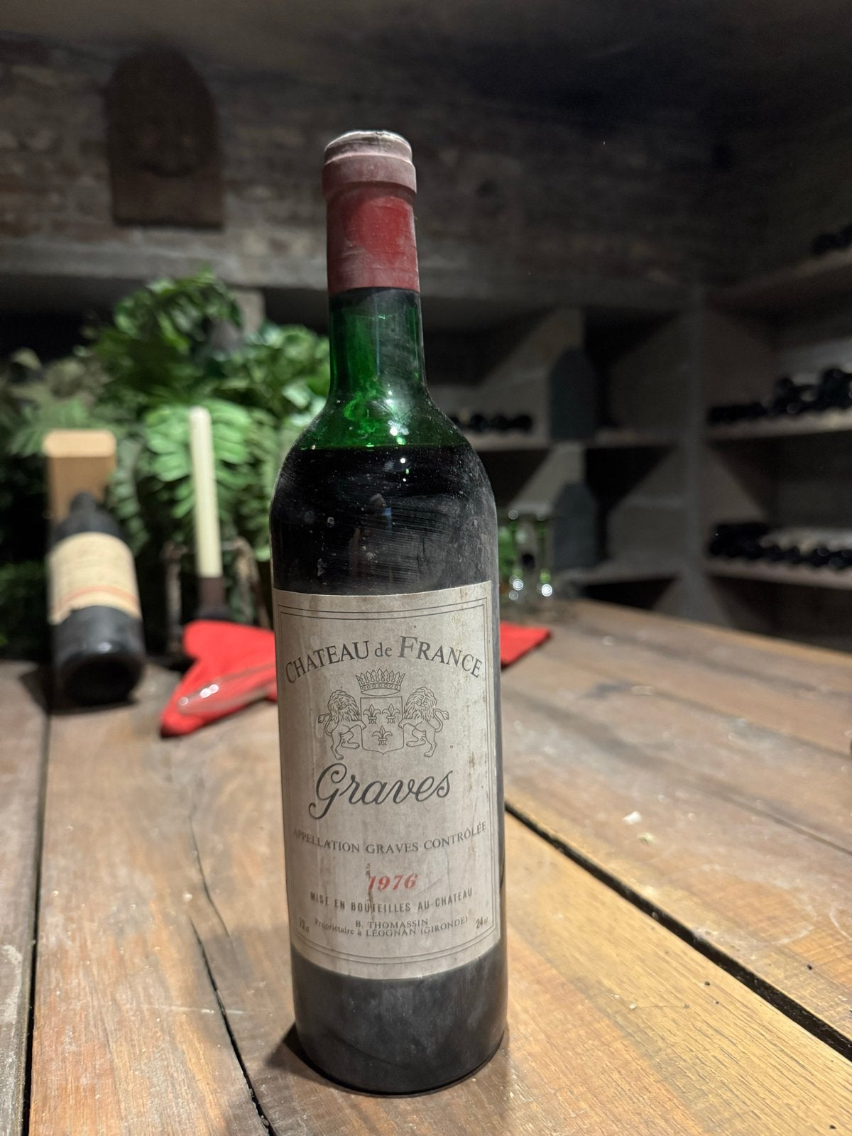 Chateau de France Graves 1976 - Vintage Rode Wijn, Ophalen, Gebruikt, Frankrijk, Rode wijn