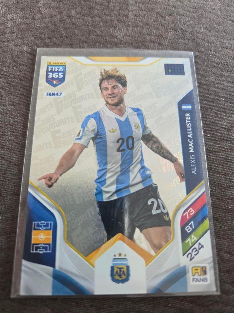 Panini FIFA 365 Adrenalyn XL Alexis Mac Allister Kaart, Ophalen, Zo goed als nieuw, Buitenlandse clubs, Spelerskaart