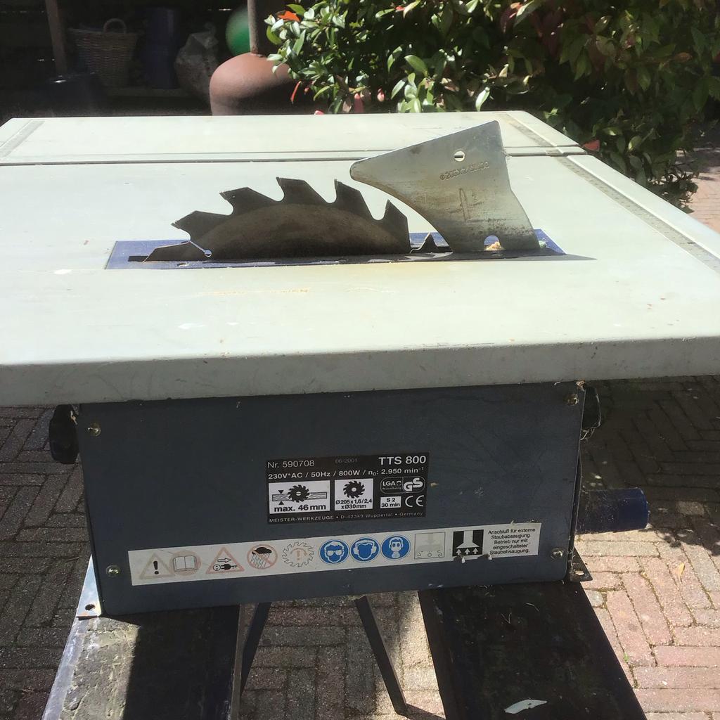 Tafelzaagmachine, Doe-het-zelf en Verbouw, Gereedschap | Zaagmachines, Ophalen, Gebruikt, 600 tot 1200 watt, 30 tot 70 mm