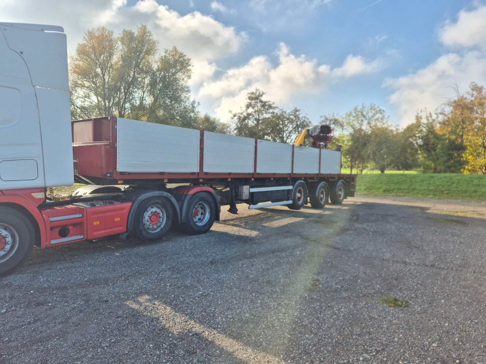Floor stenentrailer / kraantrailer kennis 16tm 2x  schuif, Auto's, Particulier, Te koop