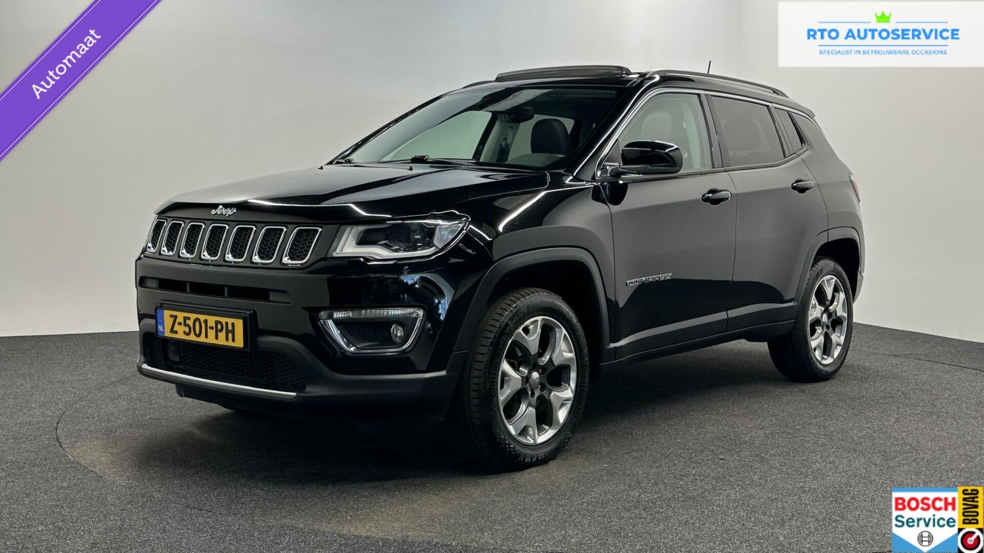 Jeep Compass 1.4 MultiAir Limited 4x4 PANO NAVI ECC CRUISE D, Auto's, Automaat, 450 kg, Gebruikt, 4 cilinders