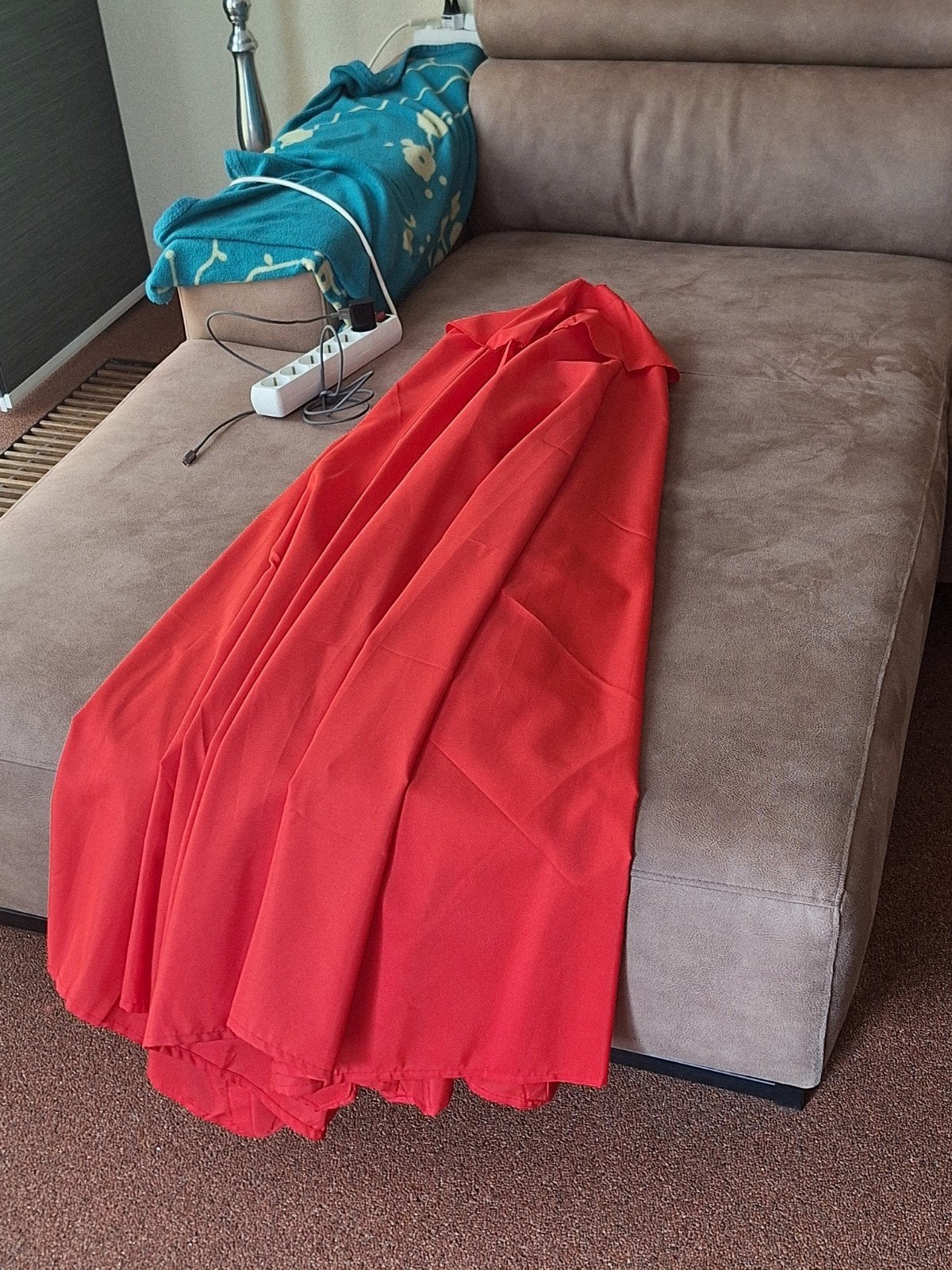 parasoldoek 3 meter 8 baleinen, Ophalen, Nieuw, Rood