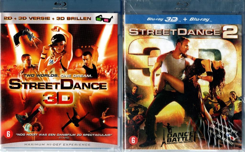 Street Dance Blu-ray 3D + Street Dance 2 Blu-ray 3D, Ophalen, Zo goed als nieuw, Overige genres