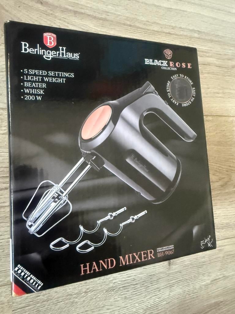 Hand mixer, berlinger haus, Minder dan 1 liter, Ophalen, Nieuw, 3 snelheden of meer
