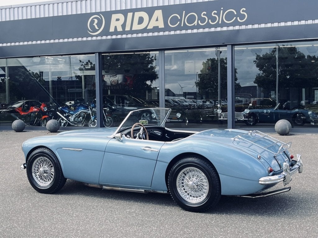 Austin HEALEY BN7 3000 overdrive roadster (bj 1960), Auto's, Austin, Zwart, Blauw, Leder